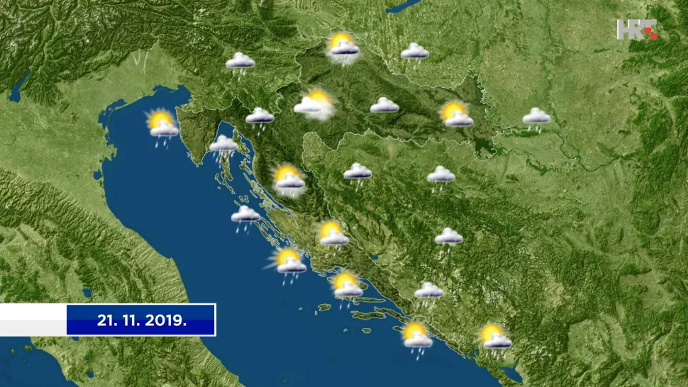 PROGNOZA DO KRAJA TJEDNA Kiše će biti manje ali neće izostati