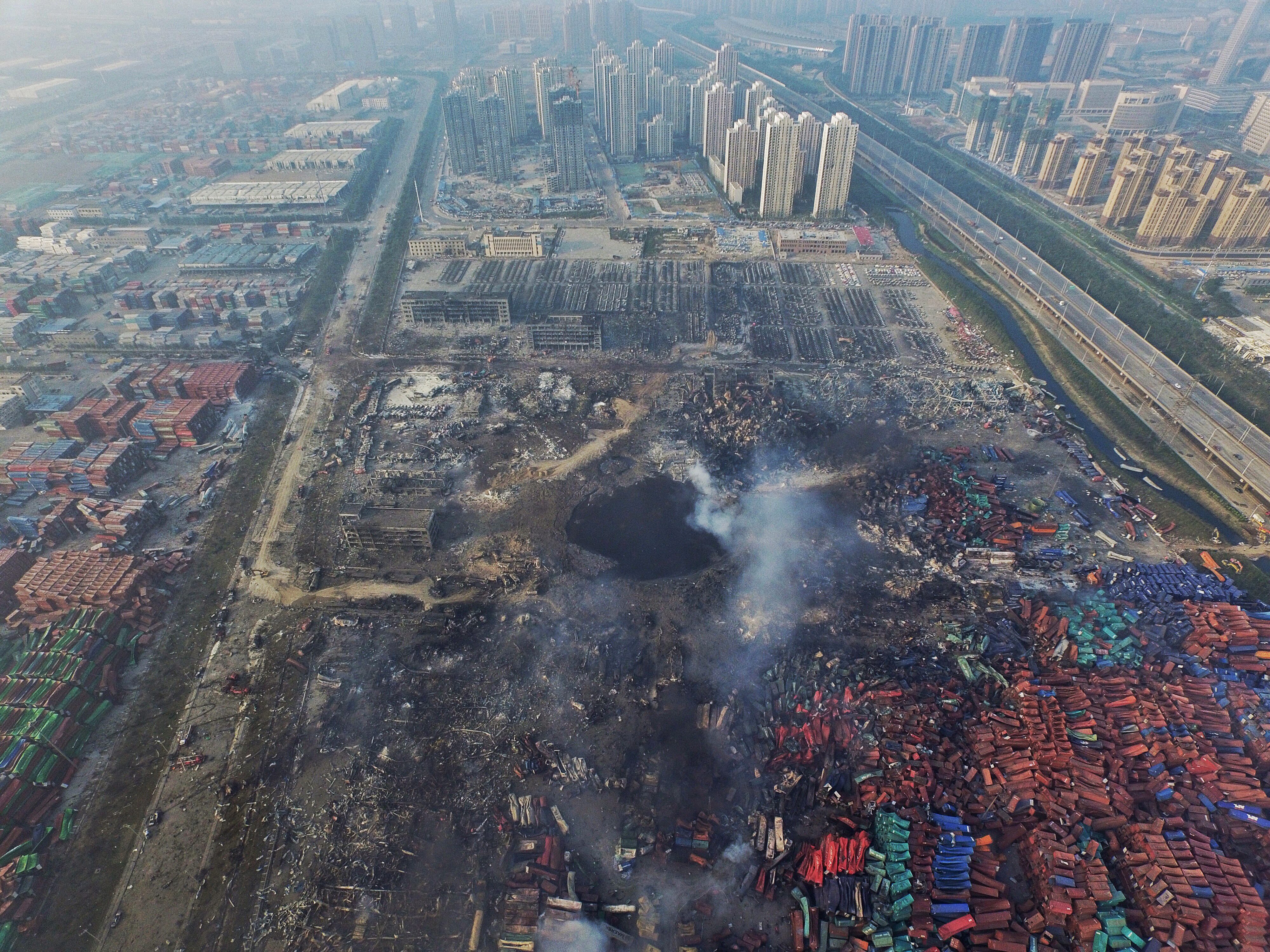 Катастрофа 2015 год. Город в Китае Тианджин.