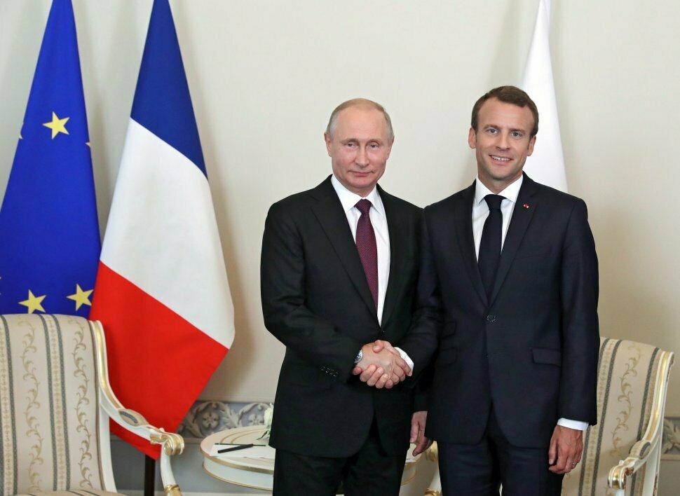 Vladimir Putin Emmanuel Macron