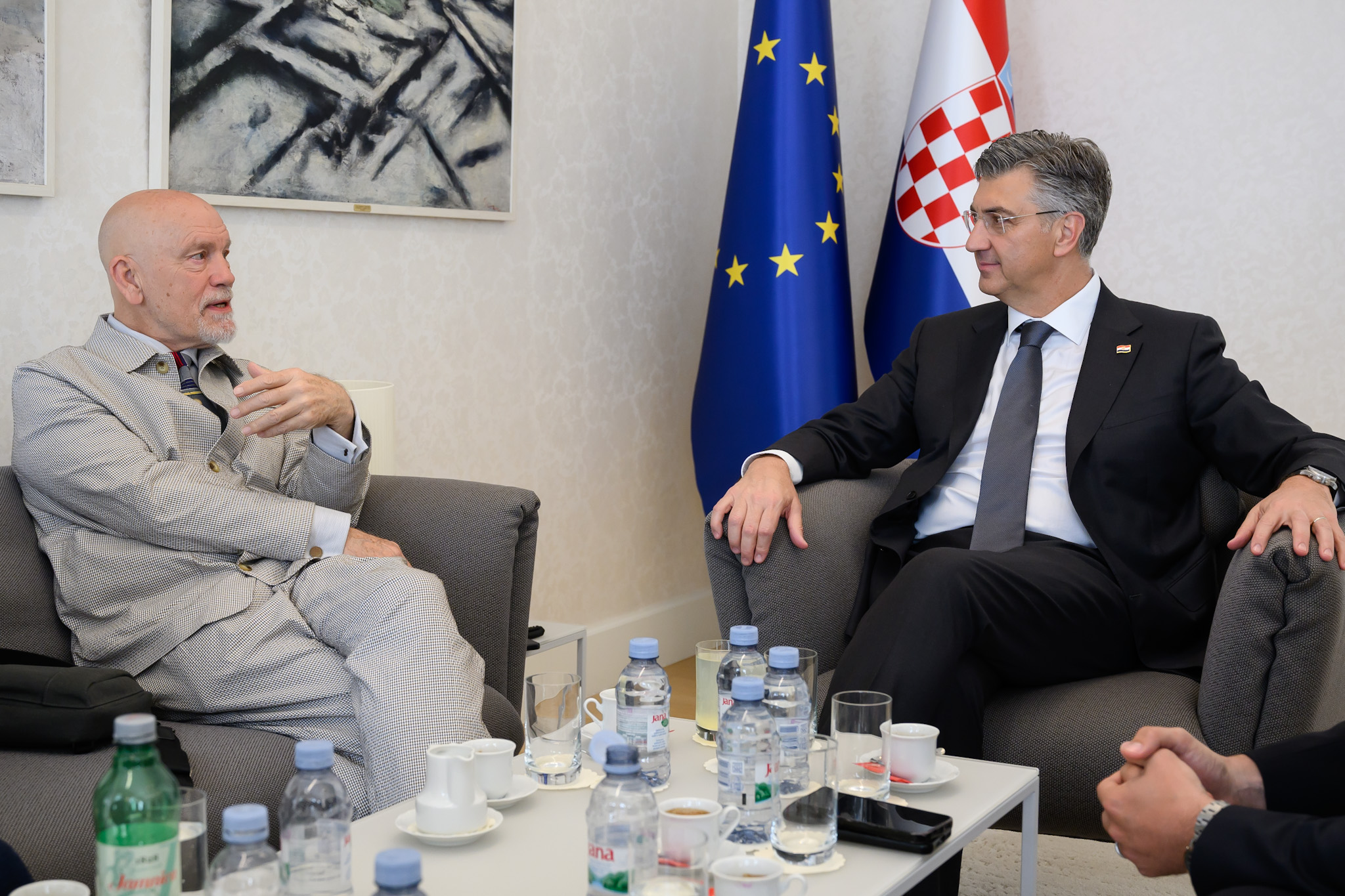 Plenković ugostio holivudsku zvijezdu: 'Ponosni smo što njeguje hrvatske korijene'